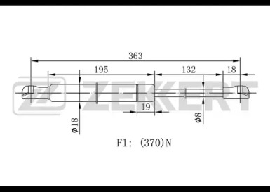 ZEKKERT gf1601 -  Газовая пружина, крышка багажник