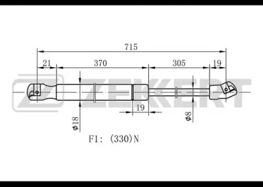ZEKKERT gf1730 -  Газовая пружина, капот
