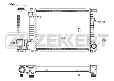 ZEKKERT mk1001 -  Радиатор, охлаждение двигателя