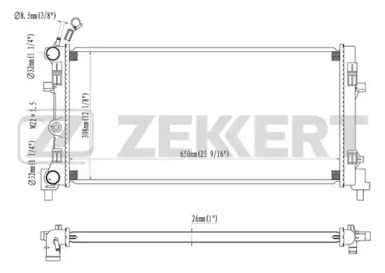 ZEKKERT mk1009 -  Радиатор, охлаждение двигателя