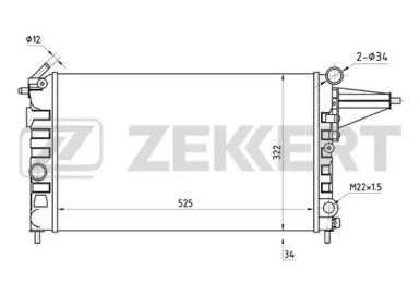 ZEKKERT mk1014 -  Радиатор, охлаждение двигателя