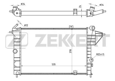 ZEKKERT mk1015 -  Радиатор, охлаждение двигателя