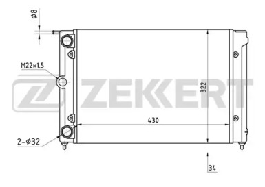 ZEKKERT mk1028 -  Радиатор, охлаждение двигателя