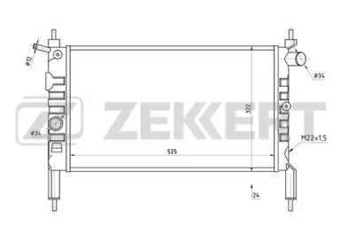 ZEKKERT mk1035 -  Радиатор, охлаждение двигателя