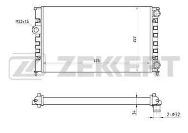 ZEKKERT mk1037 -  Радиатор, охлаждение двигателя