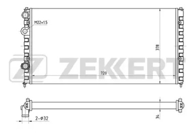 ZEKKERT mk1052 -  Радиатор, охлаждение двигателя