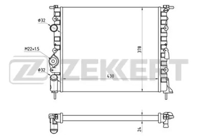 ZEKKERT mk1058 -  Радиатор, охлаждение двигателя