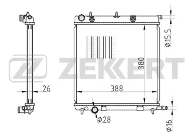 ZEKKERT mk1074 -  Радиатор, охлаждение двигателя