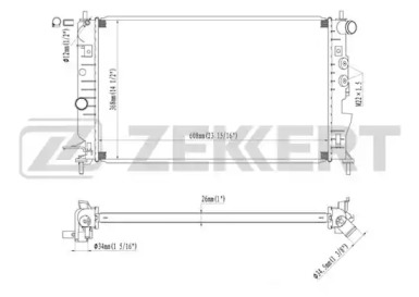 ZEKKERT mk1077 -  Радиатор, охлаждение двигателя