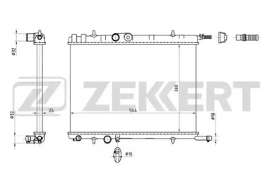 ZEKKERT mk1086 -  Радиатор, охлаждение двигателя