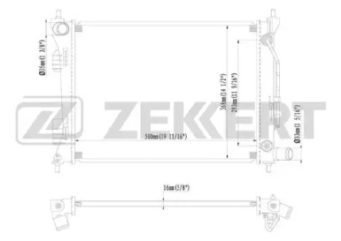 ZEKKERT mk1095 -  Радиатор, охлаждение двигателя