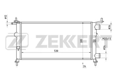 ZEKKERT mk1098 -  Радиатор, охлаждение двигателя