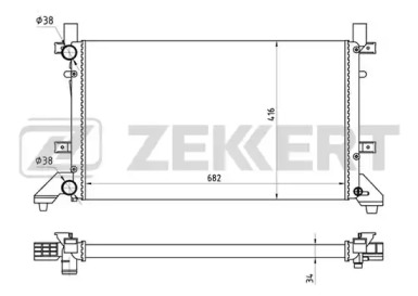 ZEKKERT mk1108 -  Радиатор, охлаждение двигателя