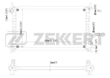 ZEKKERT mk1122 -  Радиатор, охлаждение двигателя