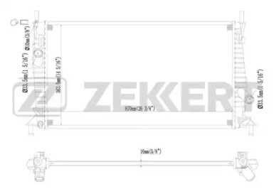 ZEKKERT mk1128 -  Радиатор, охлаждение двигателя