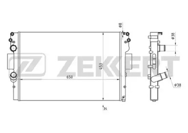 ZEKKERT mk1136 -  Радиатор, охлаждение двигателя