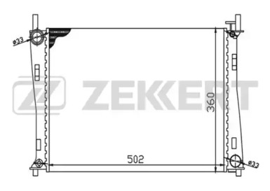 ZEKKERT mk1162 -  Радиатор, охлаждение двигателя