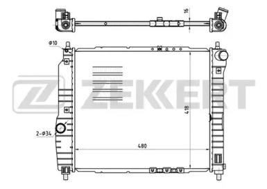 ZEKKERT mk1177 -  Радиатор, охлаждение двигателя