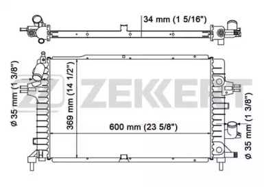 ZEKKERT mk1188 -  Радиатор, охлаждение двигателя