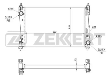 ZEKKERT mk1196 -  Радиатор, охлаждение двигателя