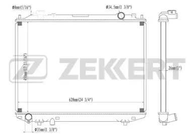 ZEKKERT mk1217 -  Радиатор, охлаждение двигателя