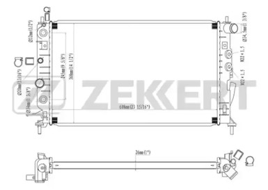 ZEKKERT mk1220 -  Радиатор, охлаждение двигателя