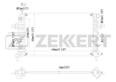 ZEKKERT mk1221 -  Радиатор, охлаждение двигателя
