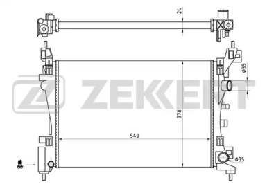 ZEKKERT mk1242 -  Радиатор, охлаждение двигателя