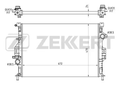 ZEKKERT mk1244 -  Радиатор, охлаждение двигателя