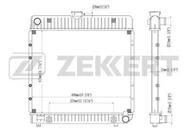 ZEKKERT mk1250 -  Радиатор, охлаждение двигателя