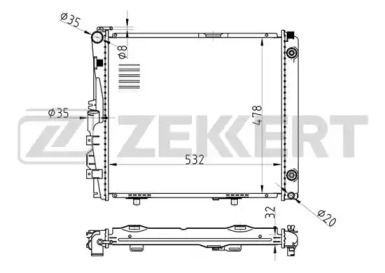 ZEKKERT mk1254 -  Радиатор, охлаждение двигателя