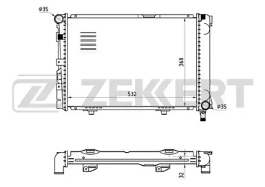 ZEKKERT mk1255 -  Радиатор, охлаждение двигателя