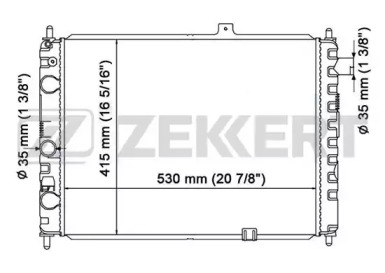 ZEKKERT mk1257 -  Радиатор, охлаждение двигателя