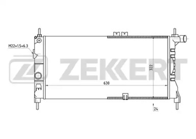 ZEKKERT mk1260 -  Радиатор, охлаждение двигателя