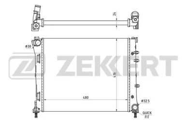 ZEKKERT mk1270 -  Радиатор, охлаждение двигателя