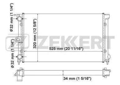 ZEKKERT mk1271 -  Радиатор, охлаждение двигателя