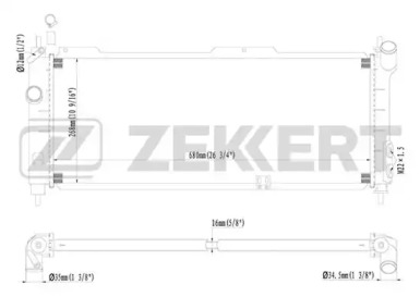 ZEKKERT mk1279 -  Радиатор, охлаждение двигателя