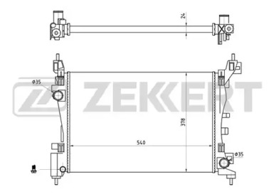 ZEKKERT mk1280 -  Радиатор, охлаждение двигателя