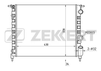 ZEKKERT mk1284 -  Радиатор, охлаждение двигателя