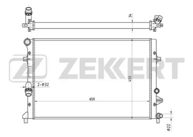 ZEKKERT mk1286 -  Радиатор, охлаждение двигателя