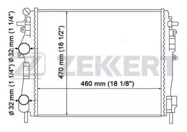 ZEKKERT mk1299 -  Радиатор, охлаждение двигателя