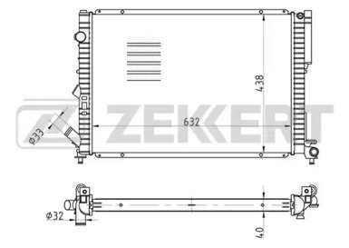ZEKKERT mk1307 -  Радиатор, охлаждение двигателя