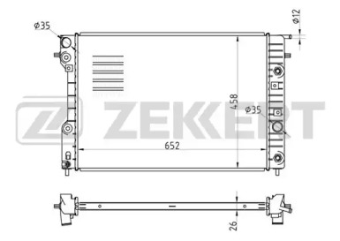 ZEKKERT mk1312 -  Радиатор, охлаждение двигателя