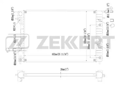 ZEKKERT mk1313 -  Радиатор, охлаждение двигателя