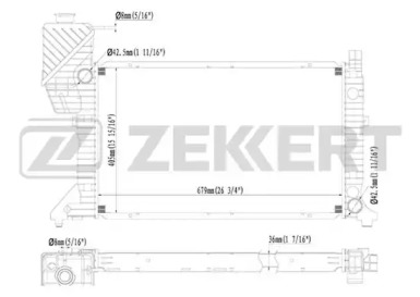 ZEKKERT mk1338 -  Радиатор, охлаждение двигателя