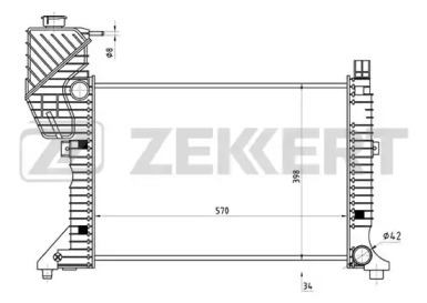 ZEKKERT mk1339 -  Радиатор, охлаждение двигателя