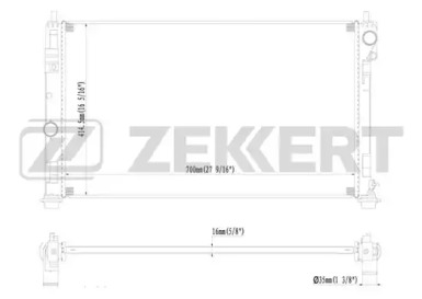 ZEKKERT mk1343 -  Радиатор, охлаждение двигателя