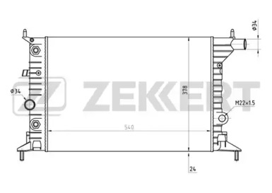 ZEKKERT mk1345 -  Радиатор, охлаждение двигателя