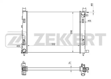ZEKKERT mk1353 -  Радиатор, охлаждение двигателя