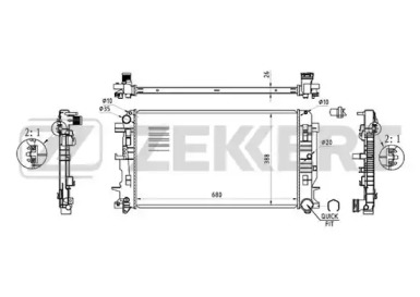 ZEKKERT mk1355 -  Радиатор, охлаждение двигателя